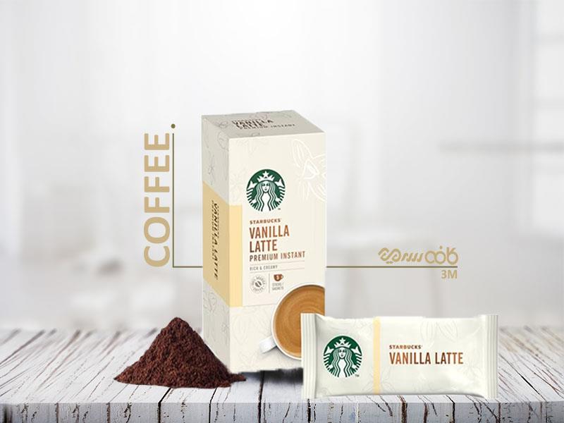 قهوه فوری استارباکس وانیلا لاته - بسته 5 عددی