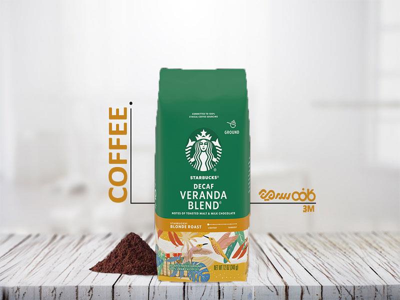 پودر قهوه استارباکس وراندا بلند بدون کافئین (Starbucks Decaf Veranda Blend)
