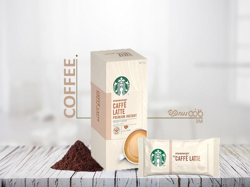 قهوه فوری استارباکس کافه لاته - بسته 5 عددی