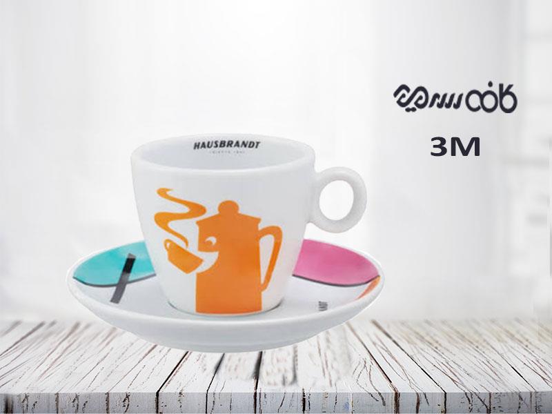 فنجان کاپوچینو هاوس برنت با طرح ری دیزاین نارنجی - یک عددی