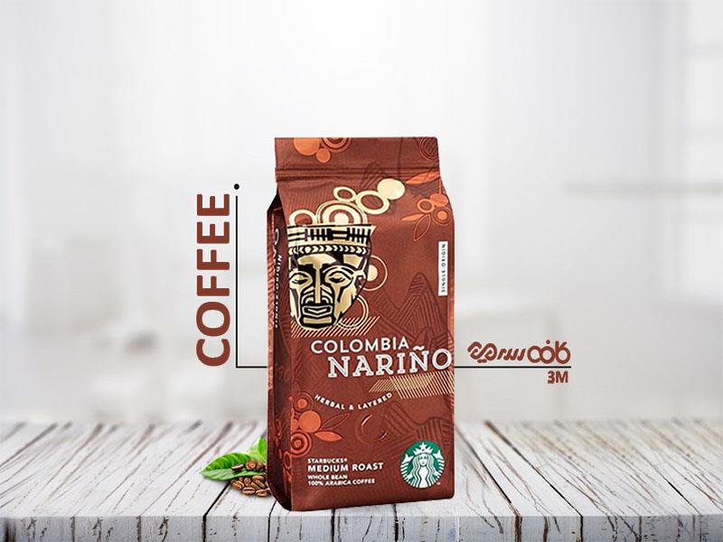 دانه قهوه استارباکس کلمبیا نارینو سه میم