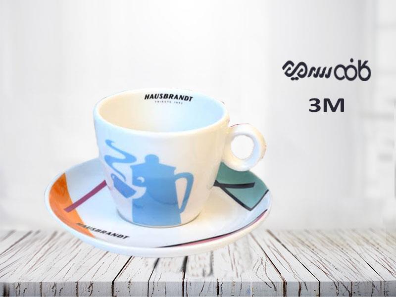 فنجان کاپوچینو هاوس برنت با طرح ری دیزاین آبی آسمانی - یک عددی
