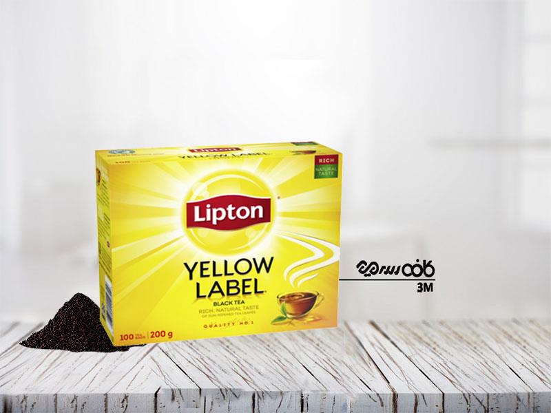 چای سیاه کیسه ای لیپتون مدل یلو لیبل - بسته 100 عددی