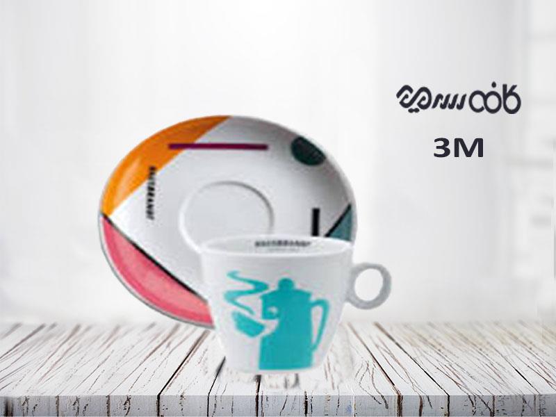 فنجان کاپوچینو هاوس برنت با طرح ری دیزاین فیروزه ای - یک عددی