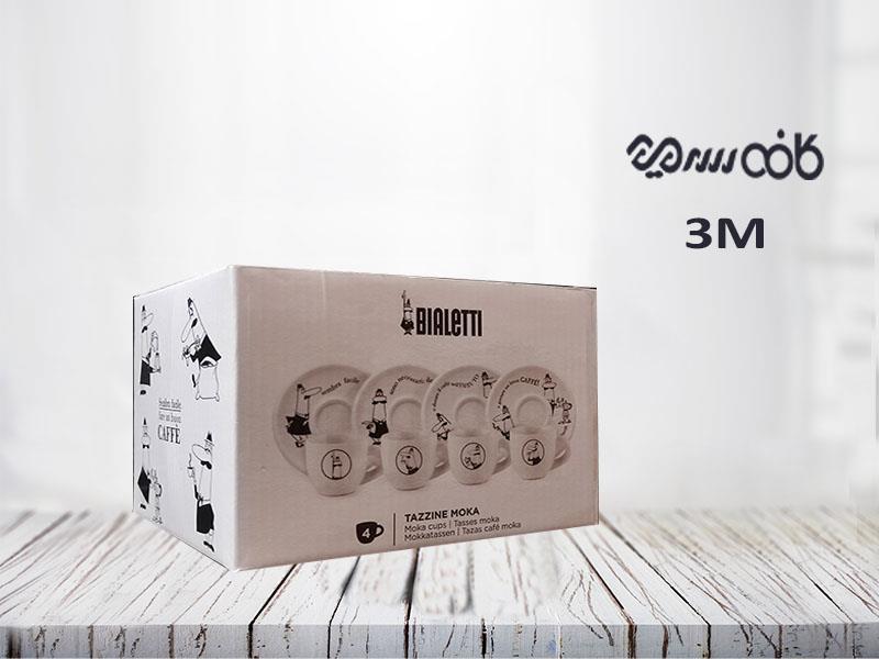 فنجان اسپرسو بیالتی با طرح کارسللو - ست چهار عددی